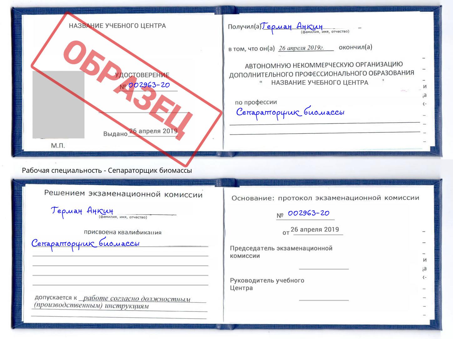 Сепараторщик биомассы Казань