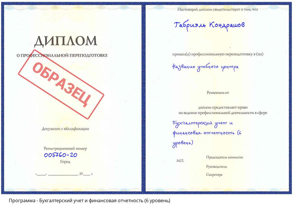 Бухгалтерский учет и финансовая отчетность (6 уровень) Казань