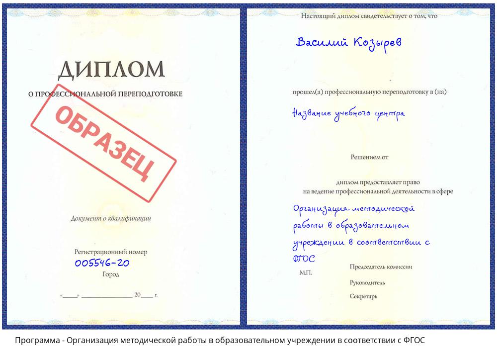 Организация методической работы в образовательном учреждении в соответствии с ФГОС Казань