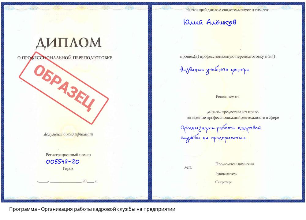 Организация работы кадровой службы на предприятии Казань