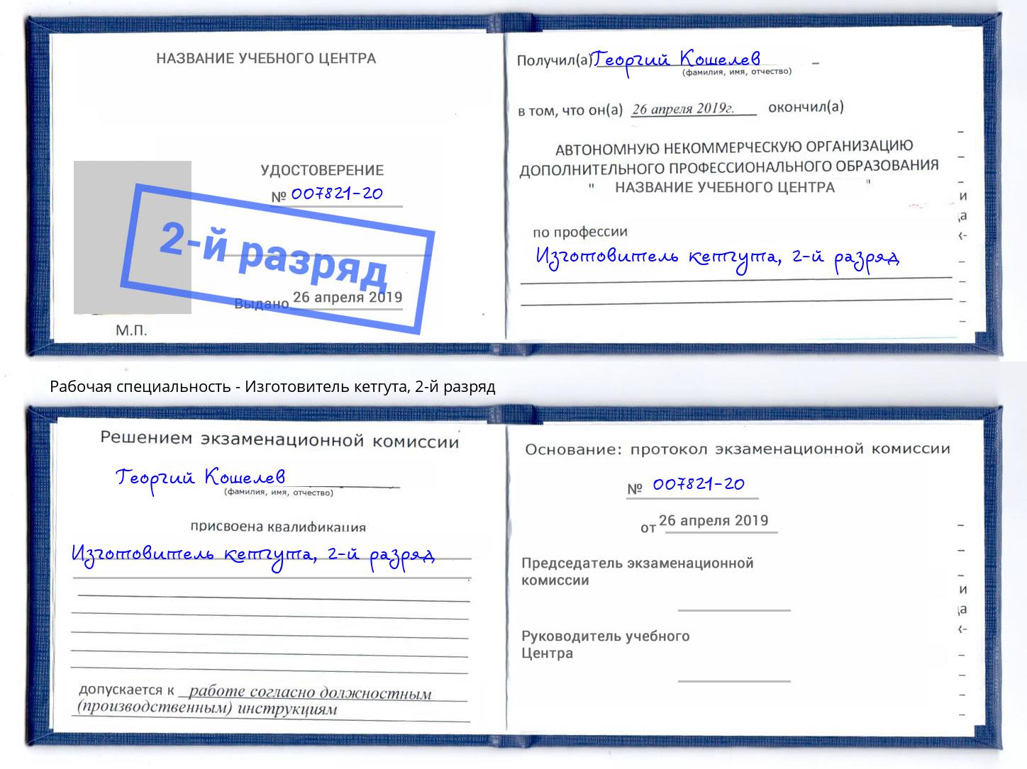 корочка 2-й разряд Изготовитель кетгута Казань